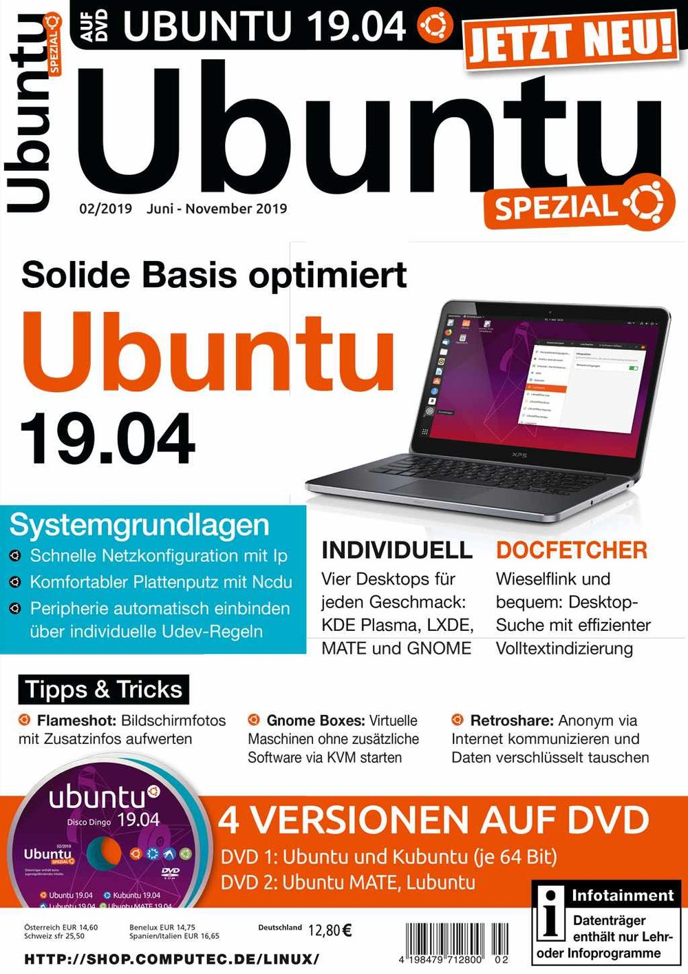 Ubuntu Spezial Sonderheft "Ubuntu 19.04 'Disco Dingo'" 02/2019 