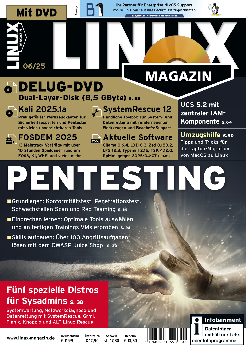 Linux Magazin Print mit DVD Jahresabo 