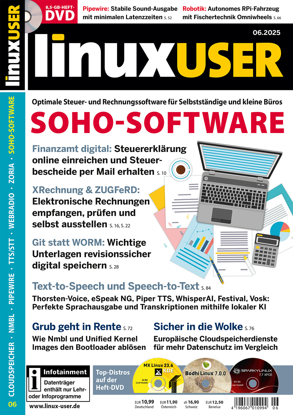 LinuxUser Print mit DVD Jahresabo LinuxUser Print mit DVD Jahresabo