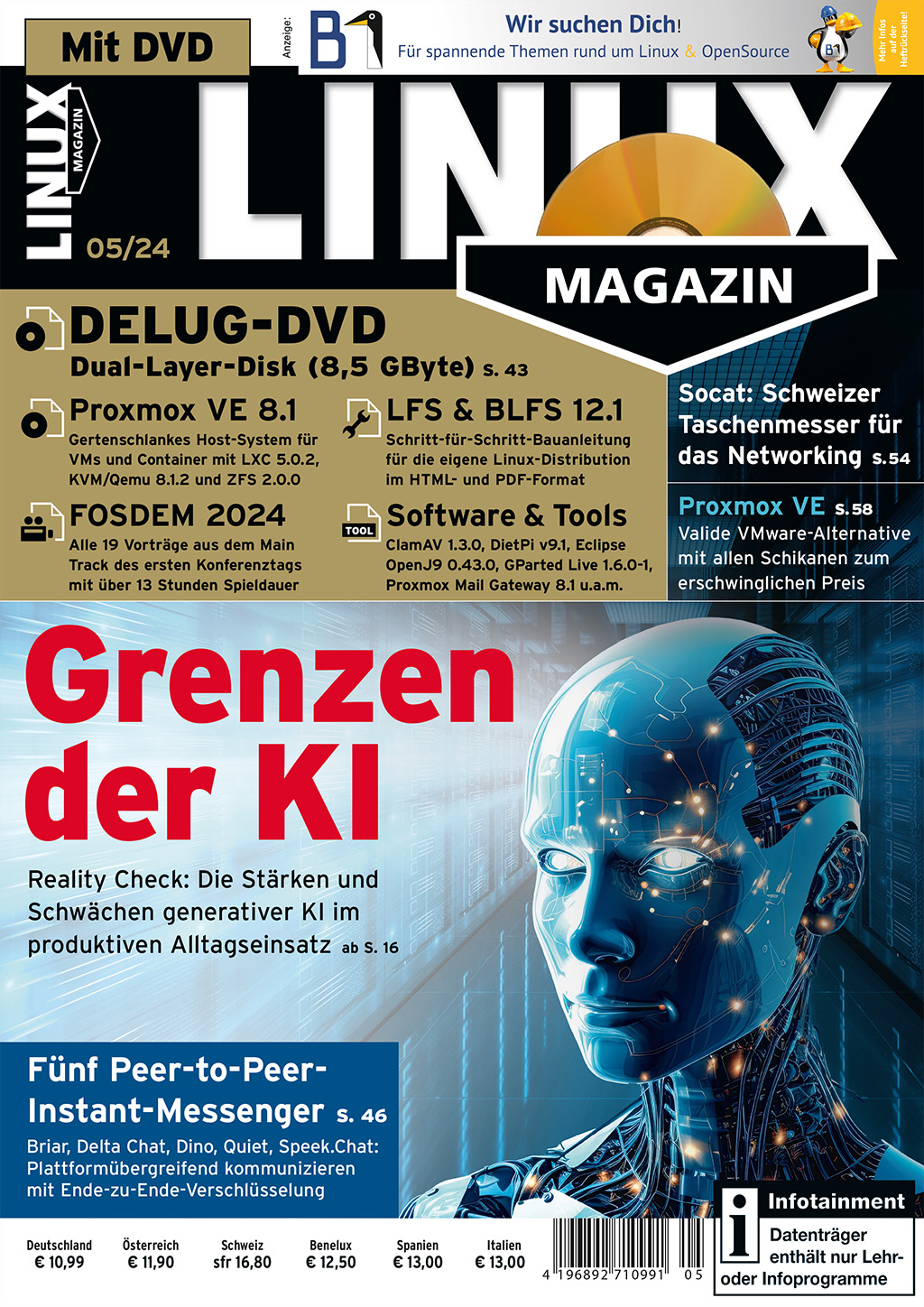 Linux Magazin Print mit DVD Jahresabo 
